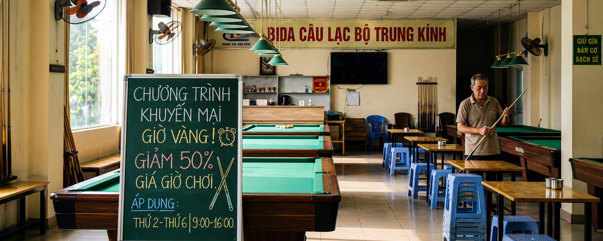Tuyệt chiêu khuyến mãi lấp đầy bàn trống giờ thấp điểm sáng/chiều