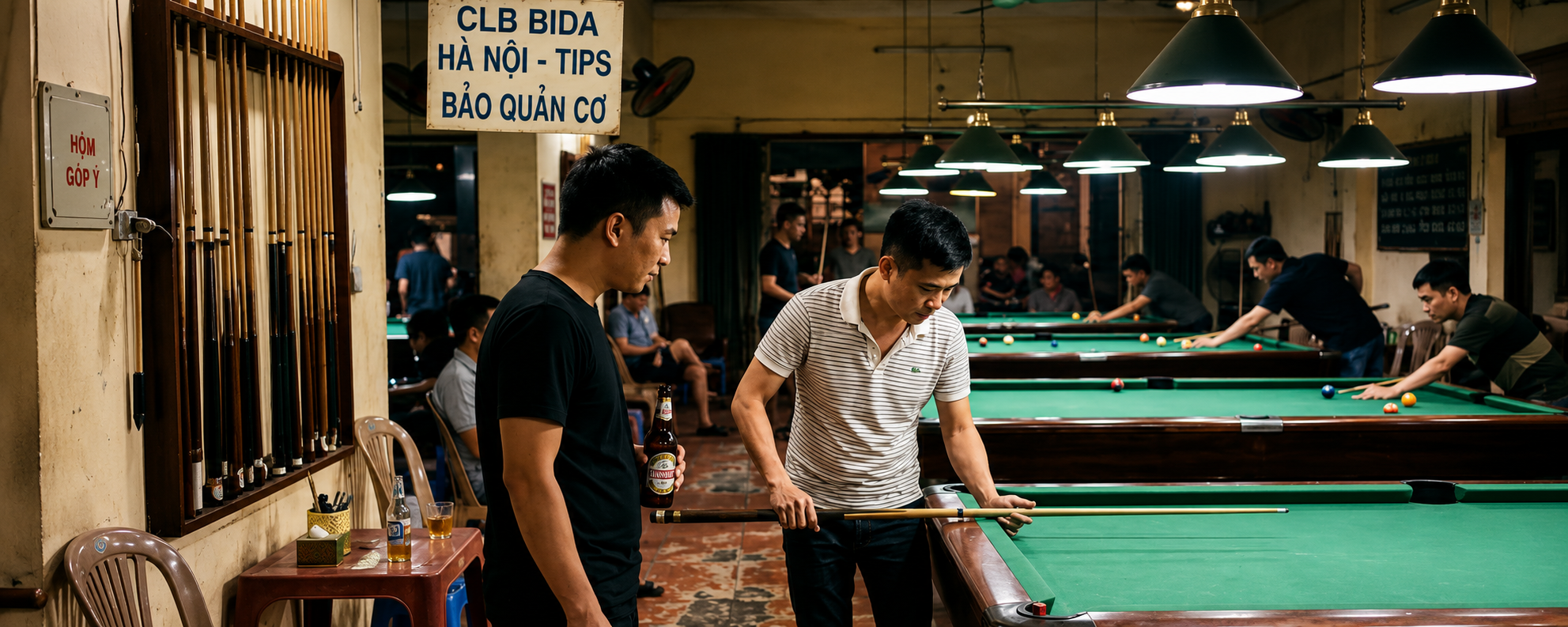 Mẹo gác cơ bida không bị cong và cách sửa cơ bị vênh tại quán