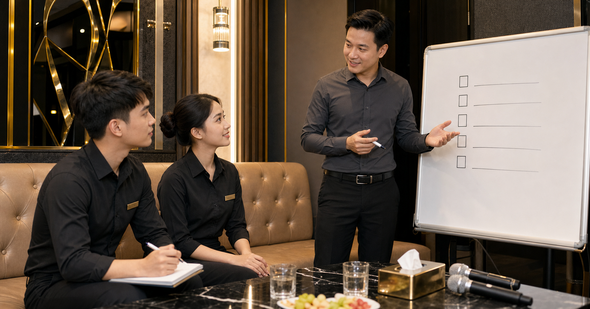 Quy trình đào tạo nhân viên phục vụ quán karaoke từ con số 0