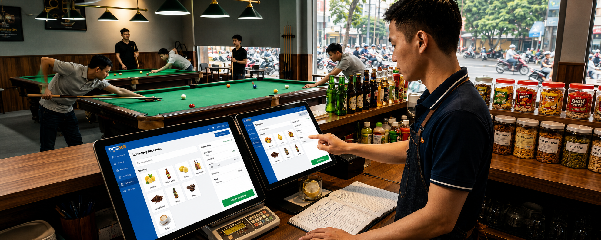 Quy trình định lượng nguyên liệu F&B và tự động trừ kho quán bida