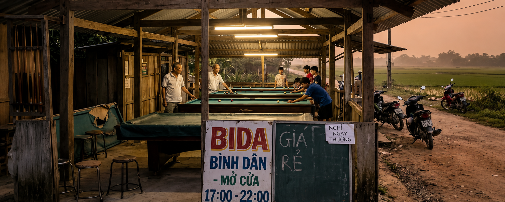 Tiềm năng và rủi ro khi kinh doanh bida bình dân ở nông thôn