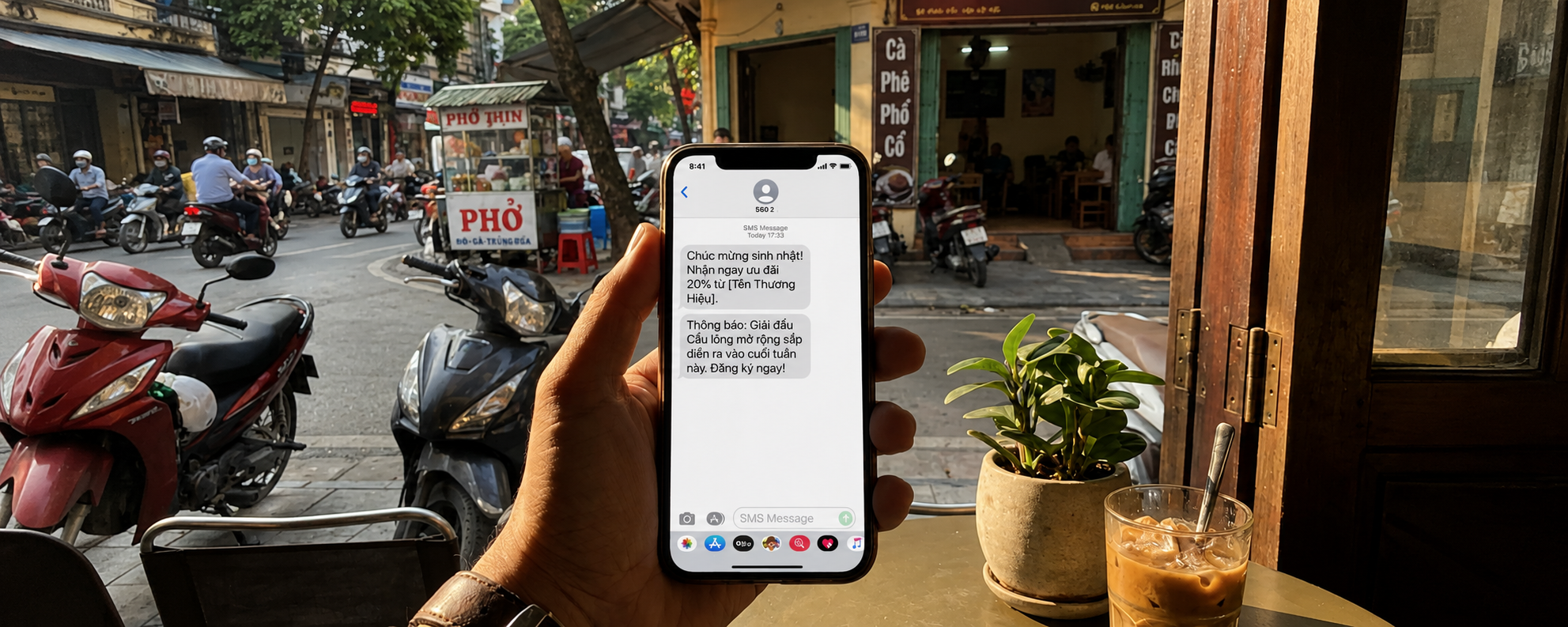 Ứng dụng SMS Marketing chúc mừng sinh nhật, thông báo giải đấu