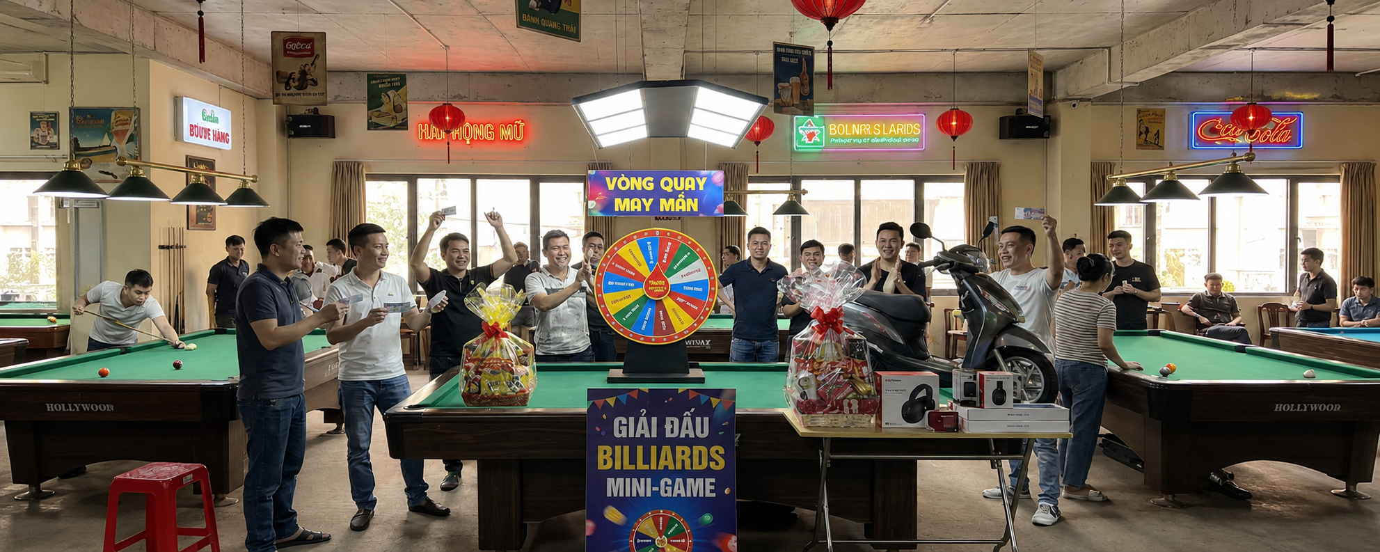 Ý tưởng mini-game, bốc thăm trúng thưởng độc đáo tại quán bida
