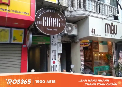 Cafe Giảng với t&ecirc;n qu&aacute;n 1 chữ nổi tiếng