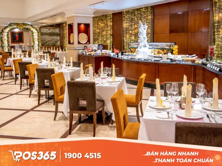 Thiết kế sân khấu cho nhà hàng buffet