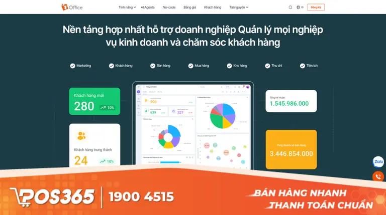 1CRM (Gói Free giới hạn) - Quản trị khách hàng kết hợp theo dõi công nợ cơ bản