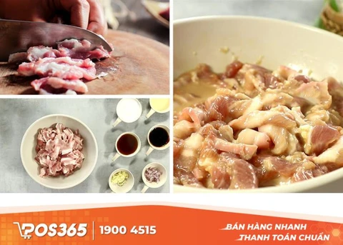 Chuẩn bị nguyên liệu cách làm bánh mì thịt nướng