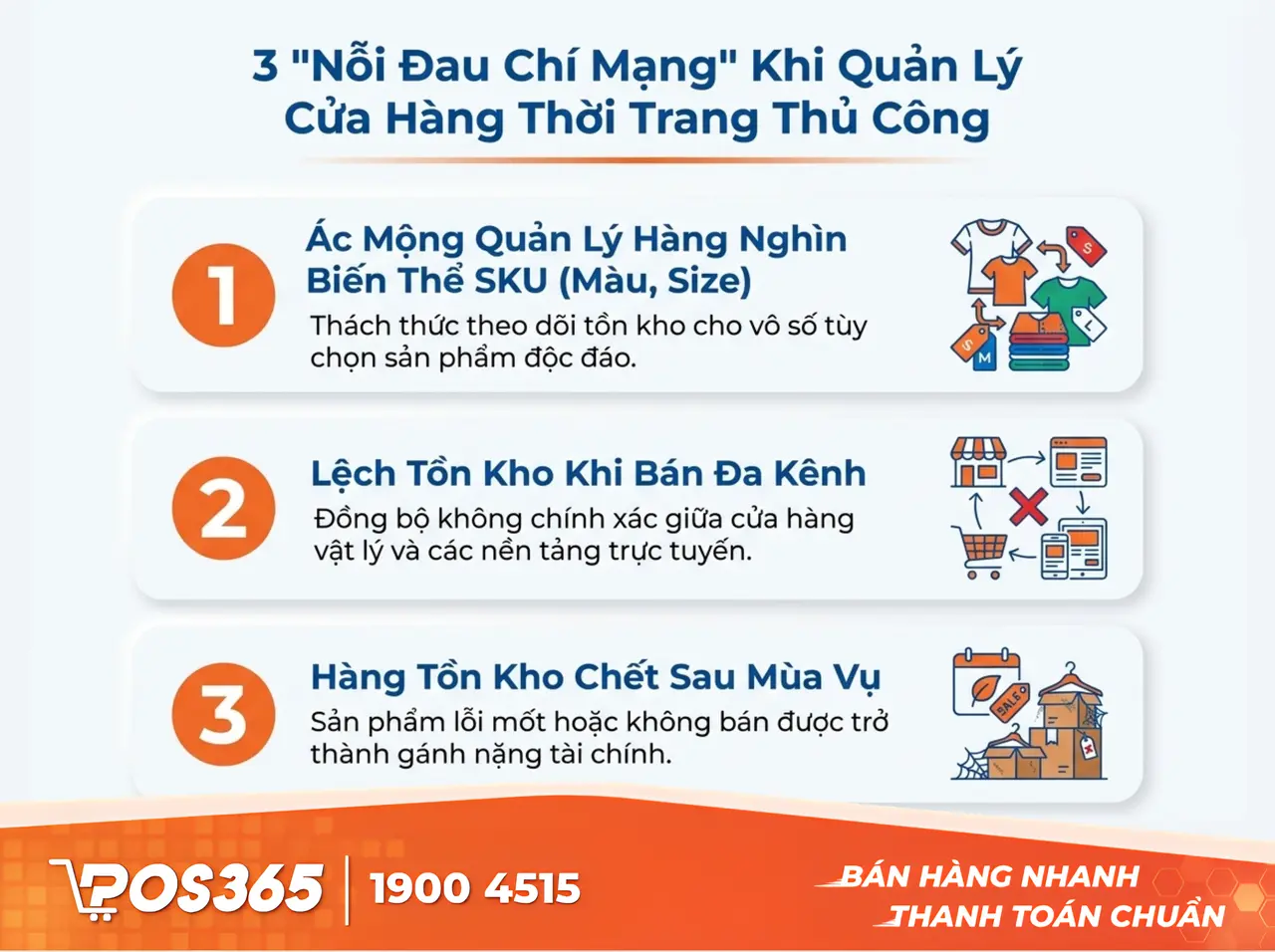 3 Nỗi đau "chí mạng" khi quản lý cửa hàng thời trang thủ công