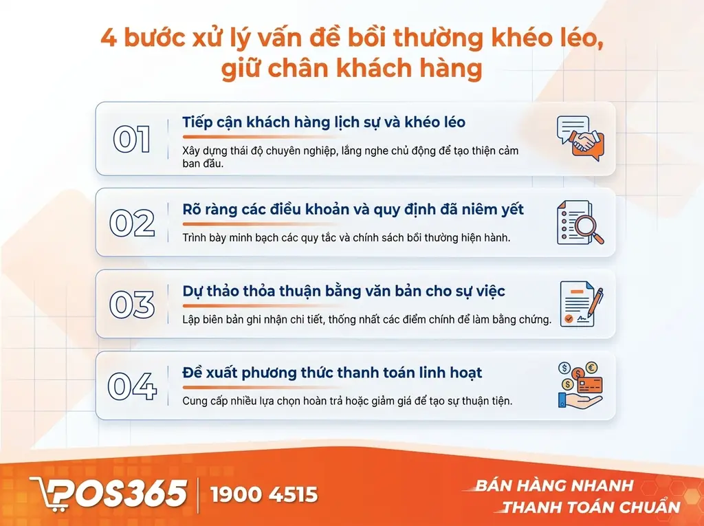 4 bước xử lý sự cố đền bù khéo léo, giữ chân khách hàng