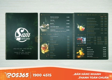 Thực đơn quán cafe phong các acoustic