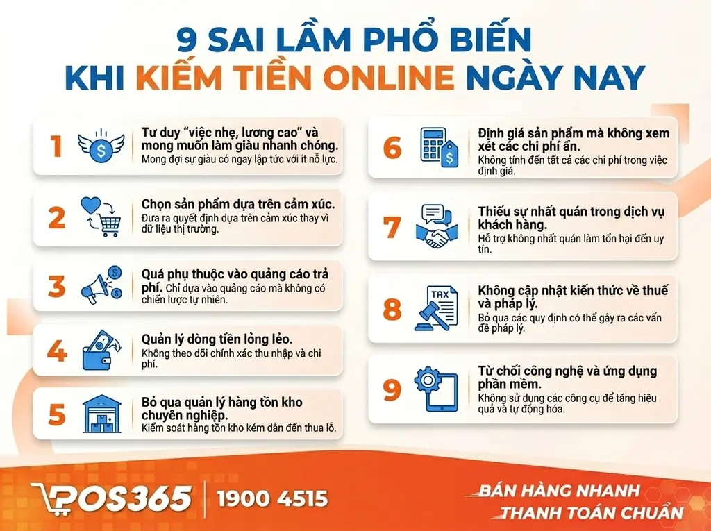 9 sai lầm hay mắc phải khi kiếm tiền online hiện nay