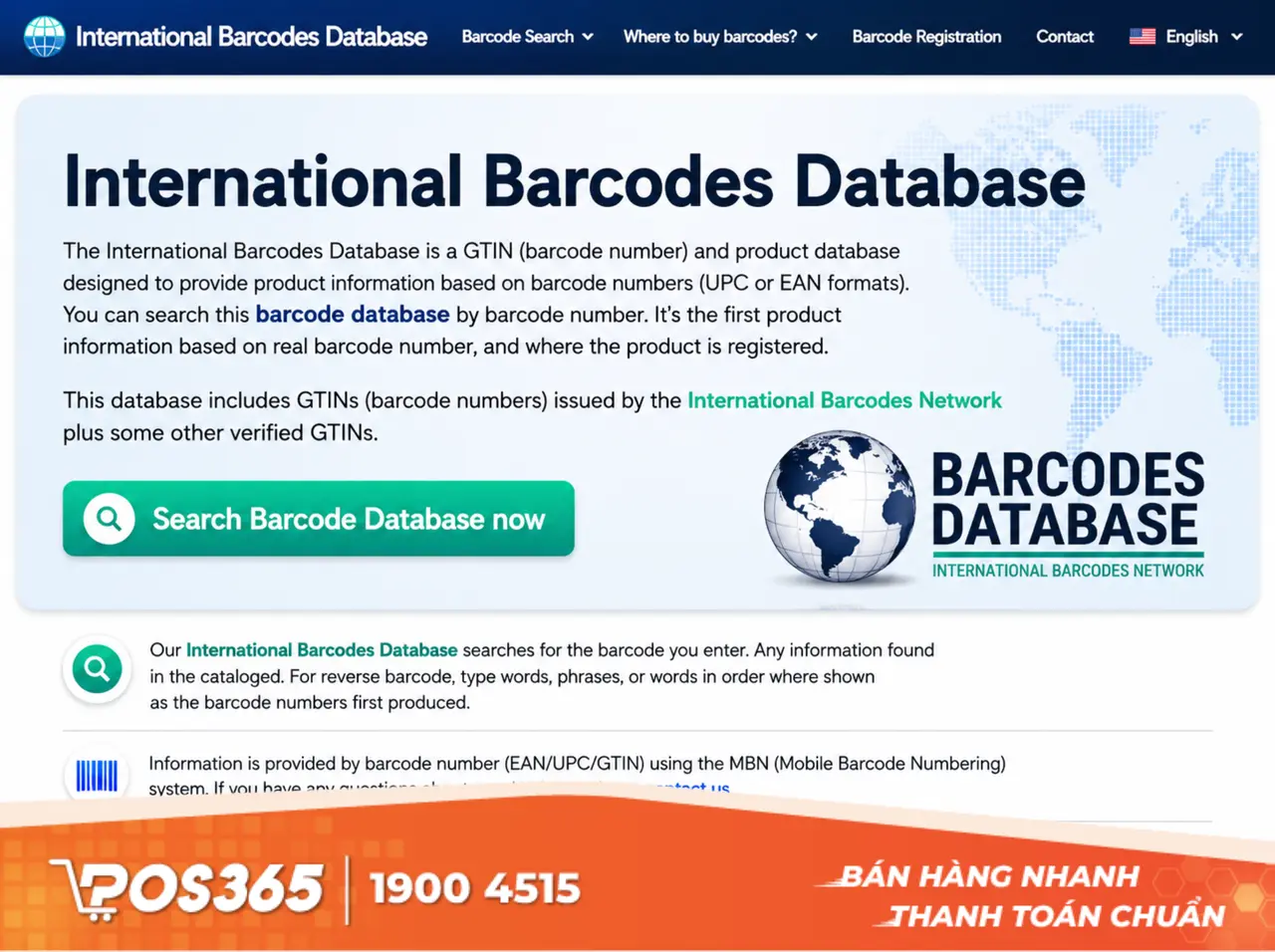 Barcode Database - Nền tảng tra cứu mã vạch trực tuyến đa dạng