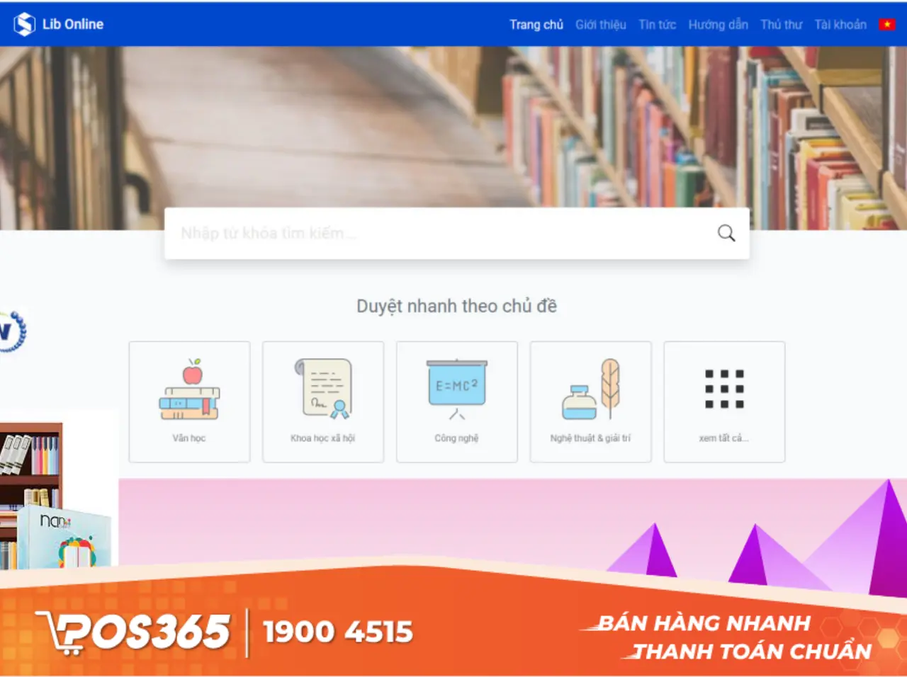 Nano Elib - Giao diện thân thiện, báo cáo trực quan