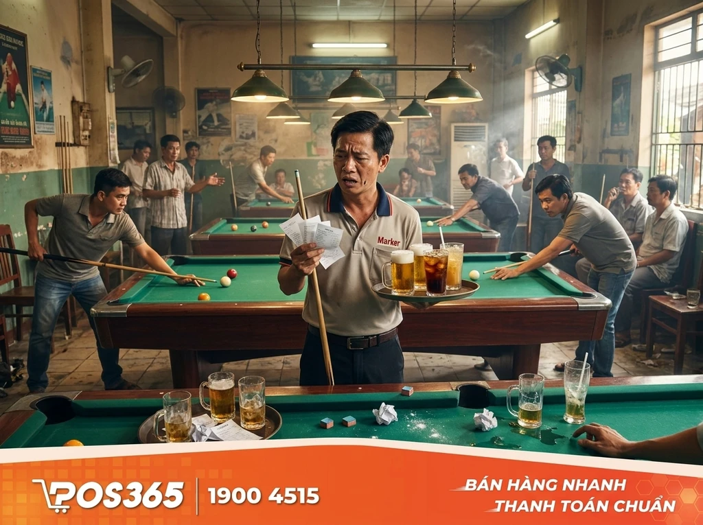 Những nỗi đau vận hành khi quán bida thiếu app order di động cho Marker
