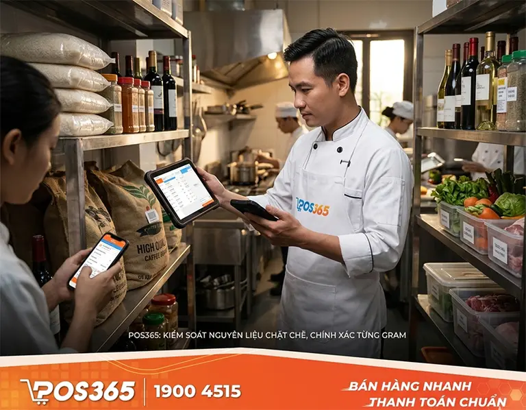Quản l&yacute; nguy&ecirc;n liệu th&ocirc;ng minh nhờ phần mềm POS365