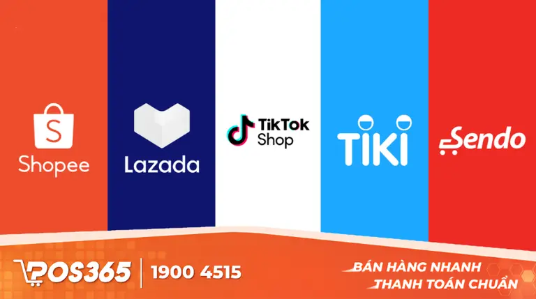 Sàn thương mại điện tử (TMĐT): Shopee, Lazada, Tiki