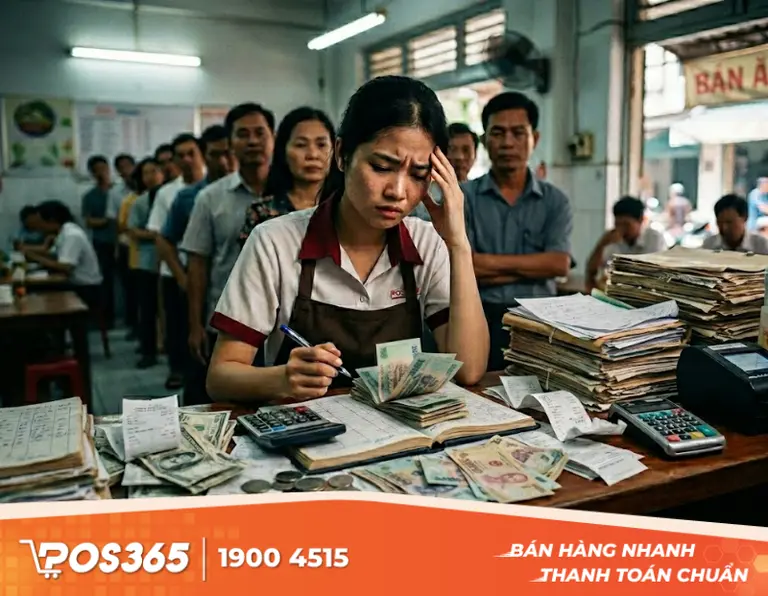 Áp lực của thu ngân khi tính tiền thủ công