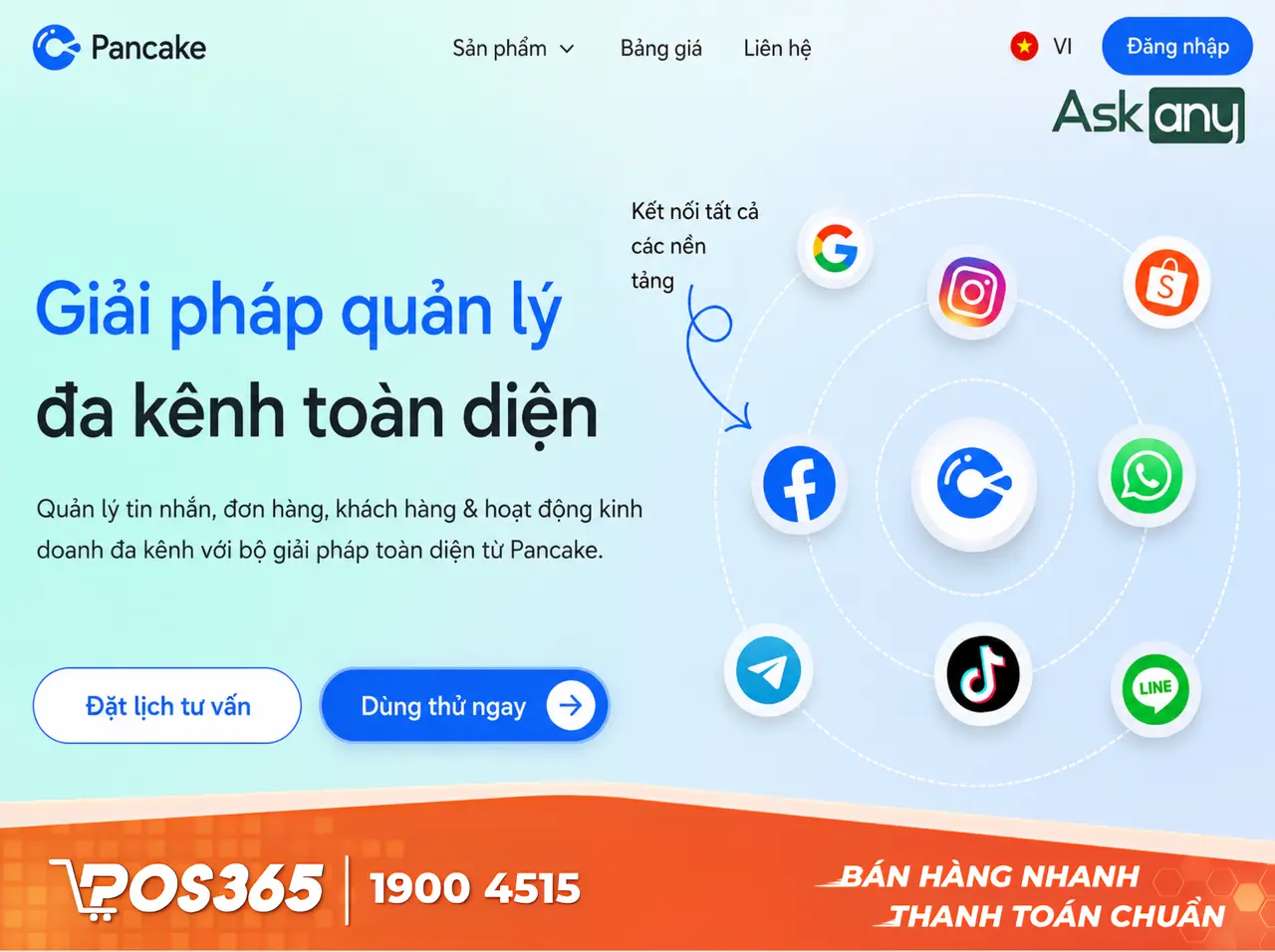 App quản lý tin nhắn online Pancake