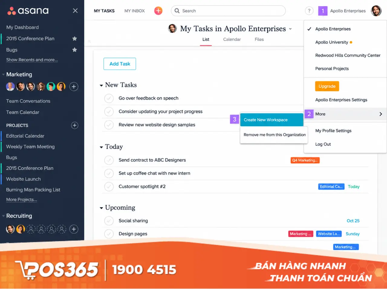 Asana - Theo dõi đầu việc đa góc nhìn