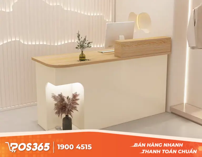 Bàn thu ngân bằng gỗ công nghiệp (MDF/MFC)