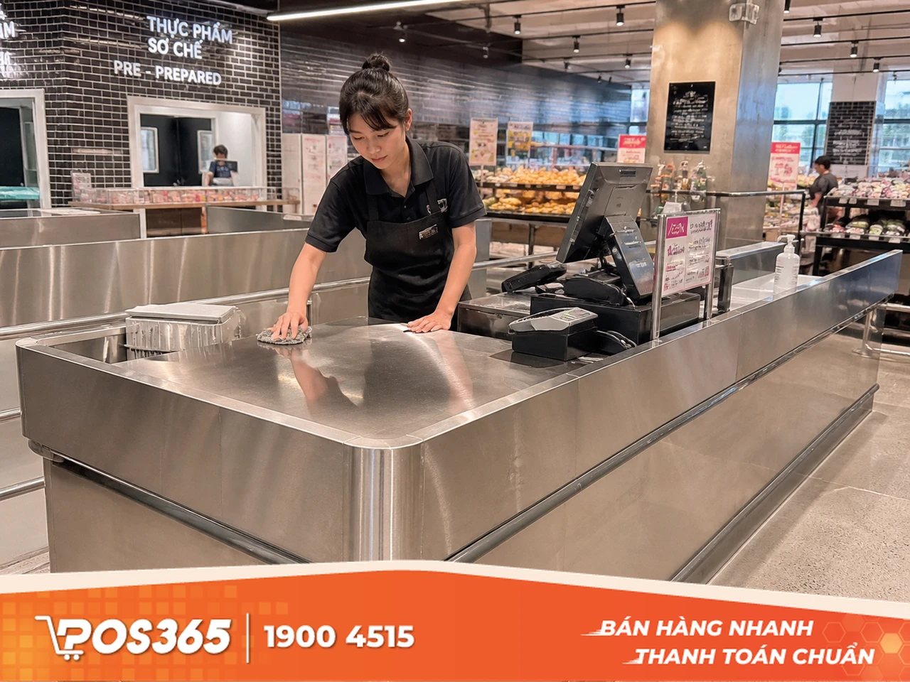 B&agrave;n thu ng&acirc;n inox si&ecirc;u bền
