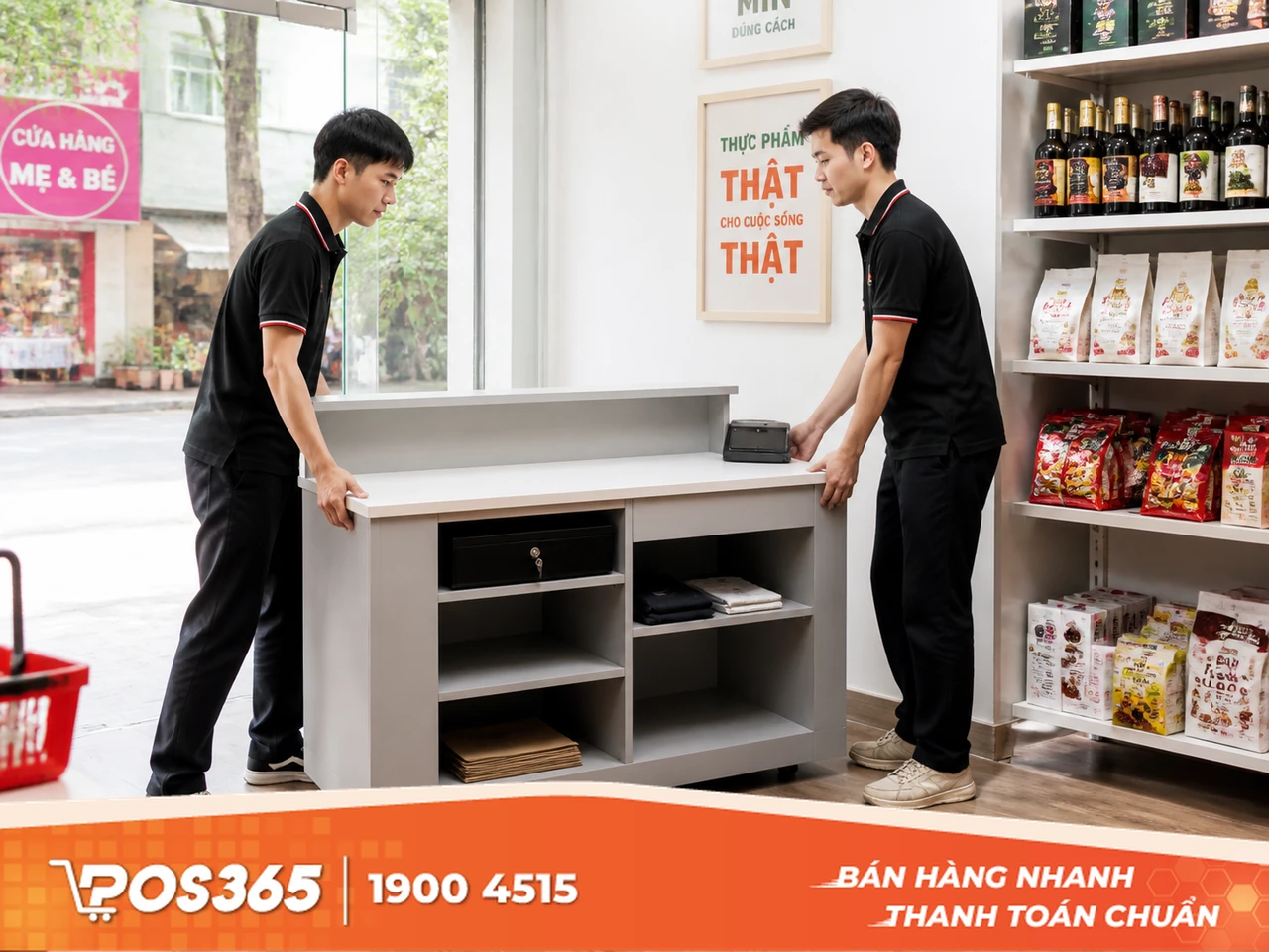 B&agrave;n thu ng&acirc;n nhựa Đ&agrave;i Loan si&ecirc;u nhẹ