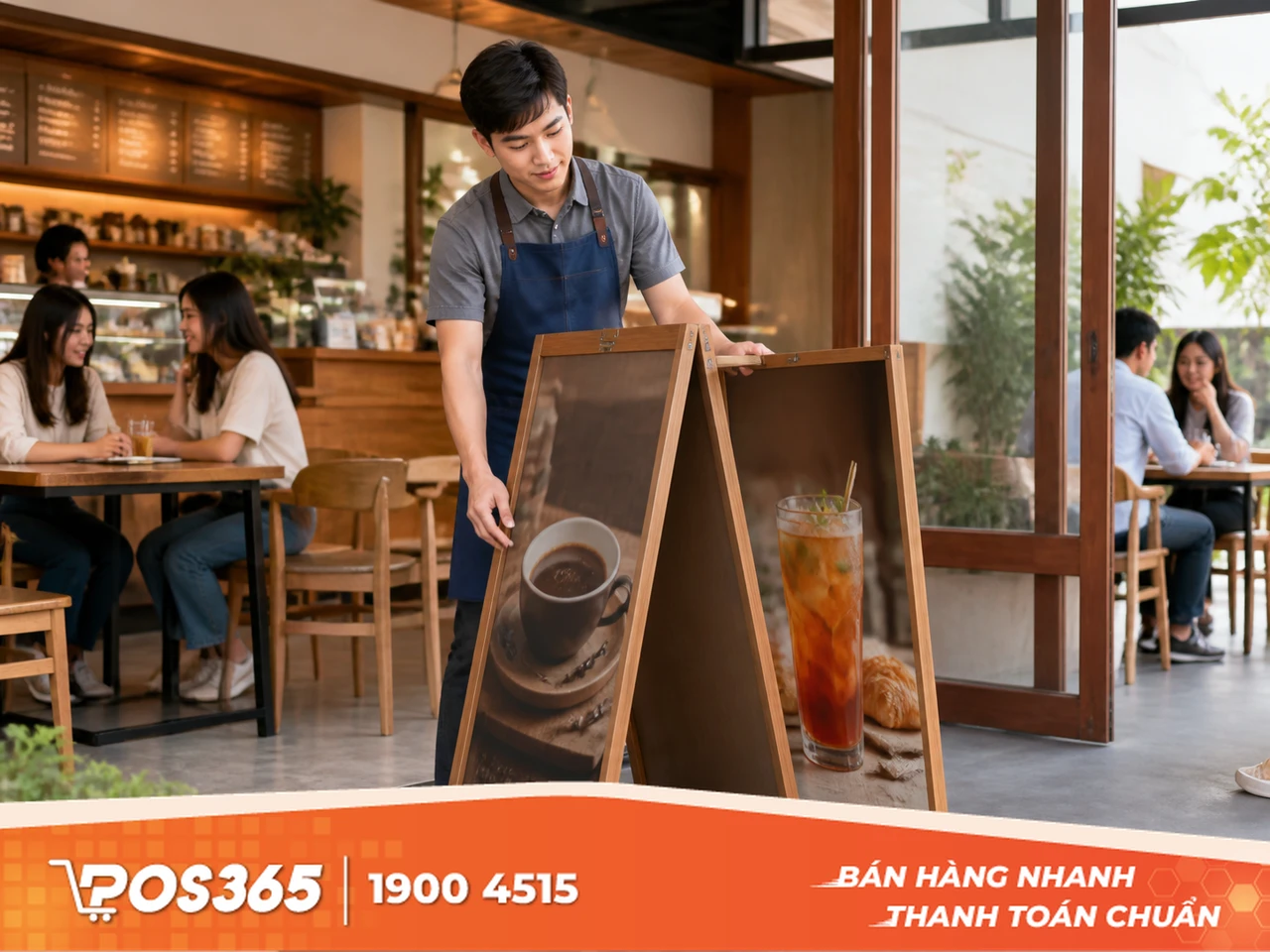 Bảng gỗ menu 2 mặt linh hoạt
