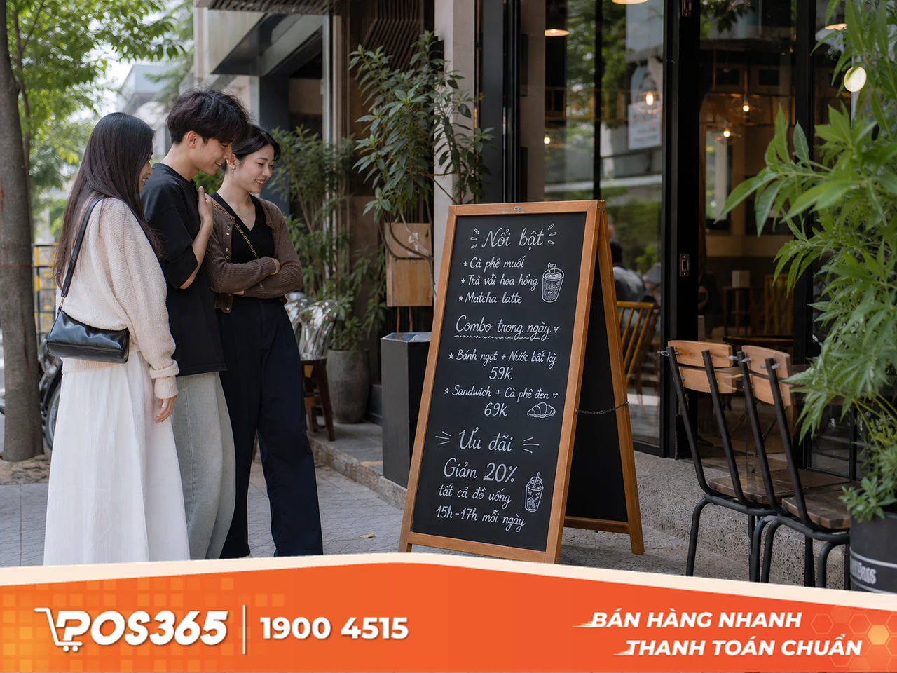 Bảng gỗ menu ch&acirc;n chữ A (Đặt trước cửa)