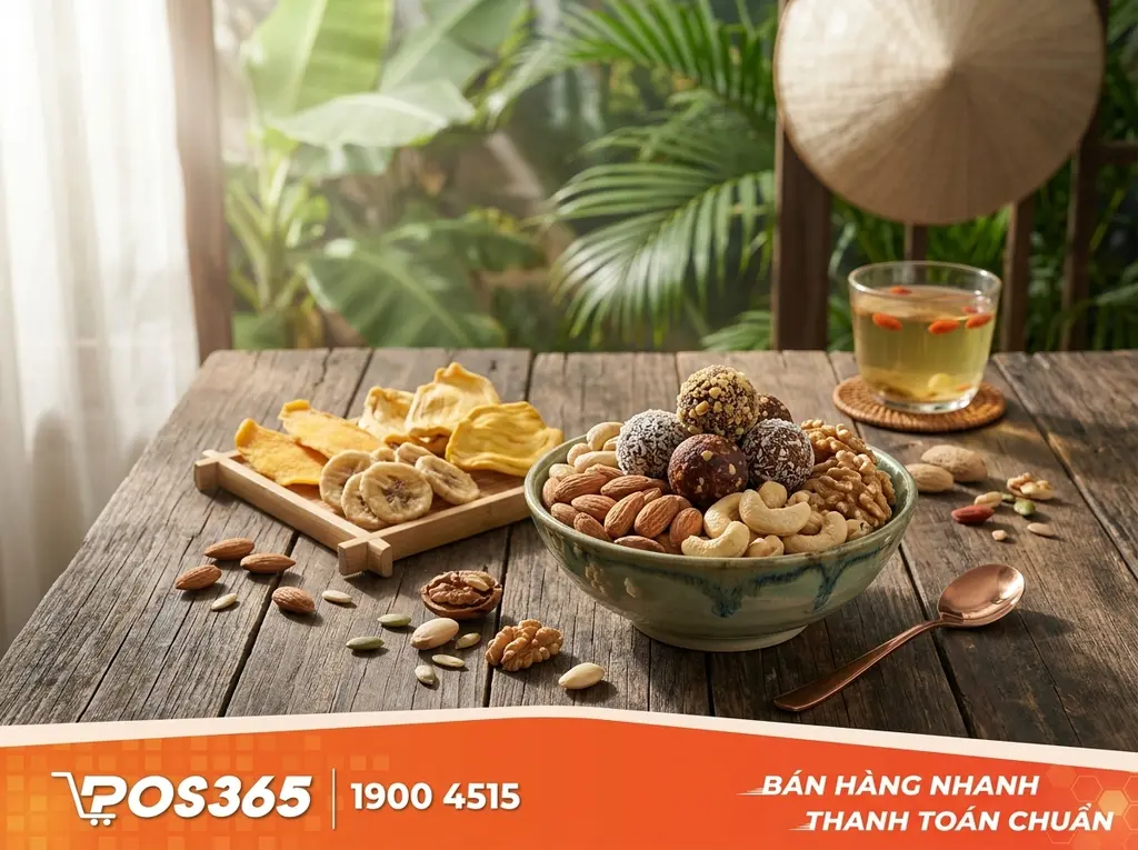 Bánh kẹo Healthy, ít ngọt và các loại hạt dinh dưỡng