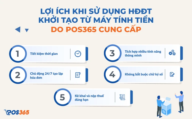 Lợi ích khi sử dụng HĐĐT khởi tạo từ máy tính tiền do POS365 cung cấp