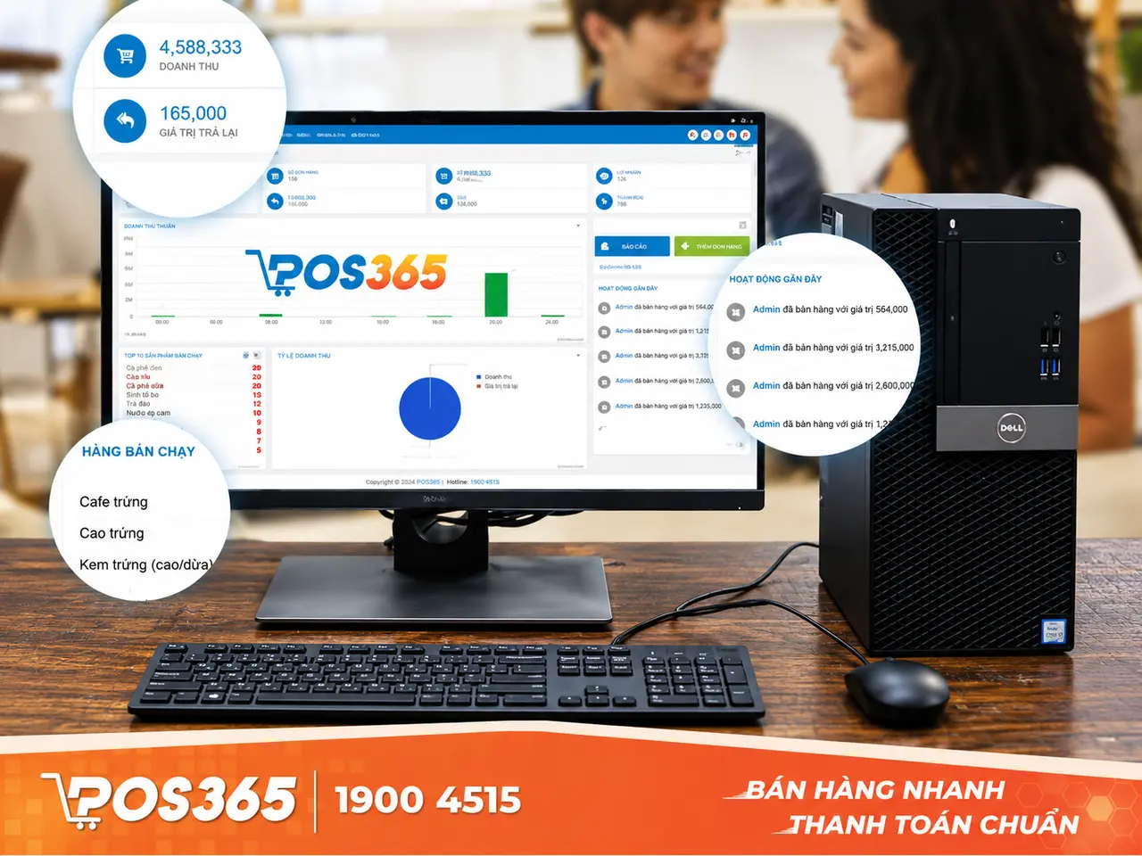 Báo cáo doanh thu và hiệu suất hiệu quả nhờ phần mềm POS