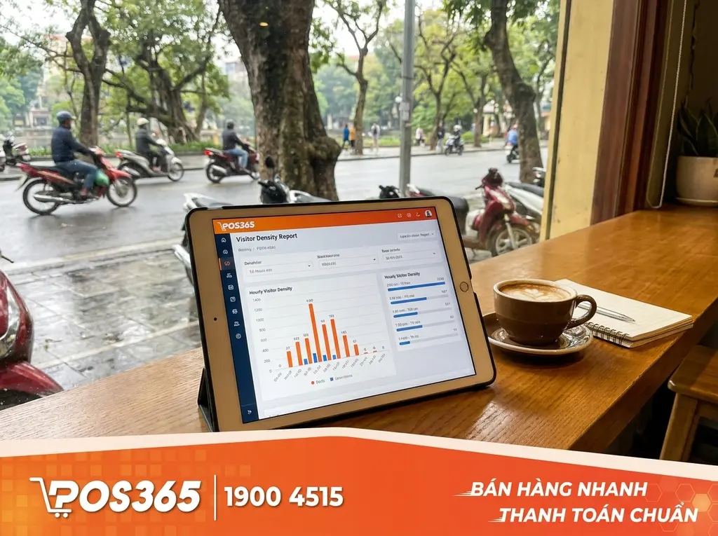 Báo cáo mật độ khách theo giờ cung cấp những dữ liệu gì?
