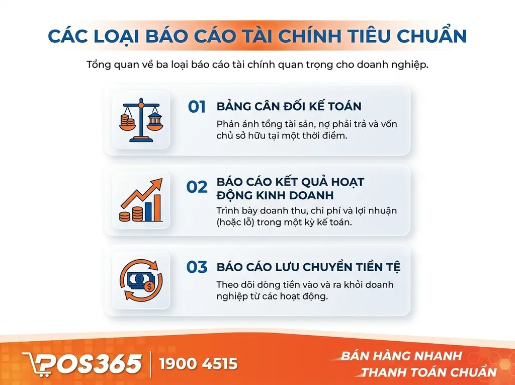 Báo cáo tài chính chuẩn gồm những loại nào?