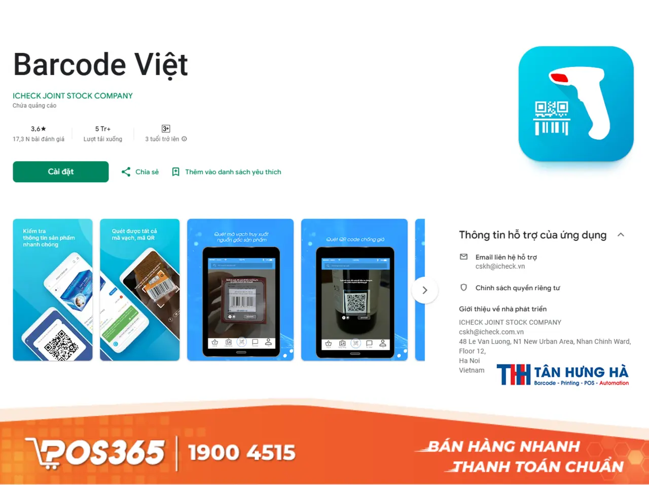 Barcode Việt - Ứng dụng quét mã vạch kiểm tra nguồn gốc hàng hóa