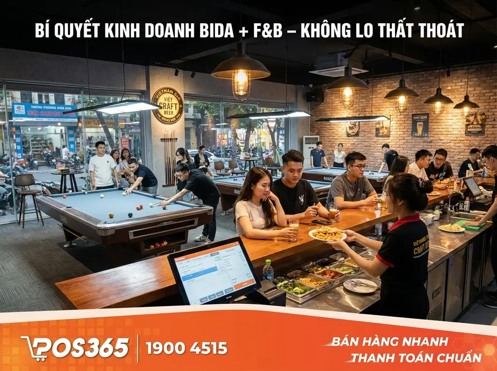 B&iacute; quyết vận h&agrave;nh Combo Bida + F&B chống thất tho&aacute;t