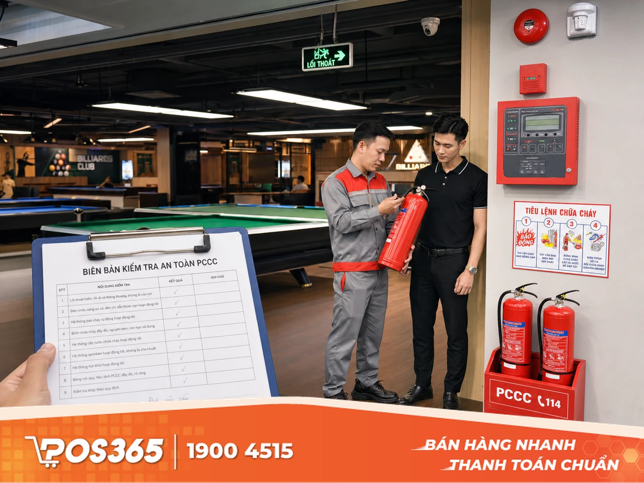 Bi&ecirc;n bản kiểm tra hoặc Giấy chứng nhận an to&agrave;n Ph&ograve;ng ch&aacute;y chữa ch&aacute;y (PCCC)