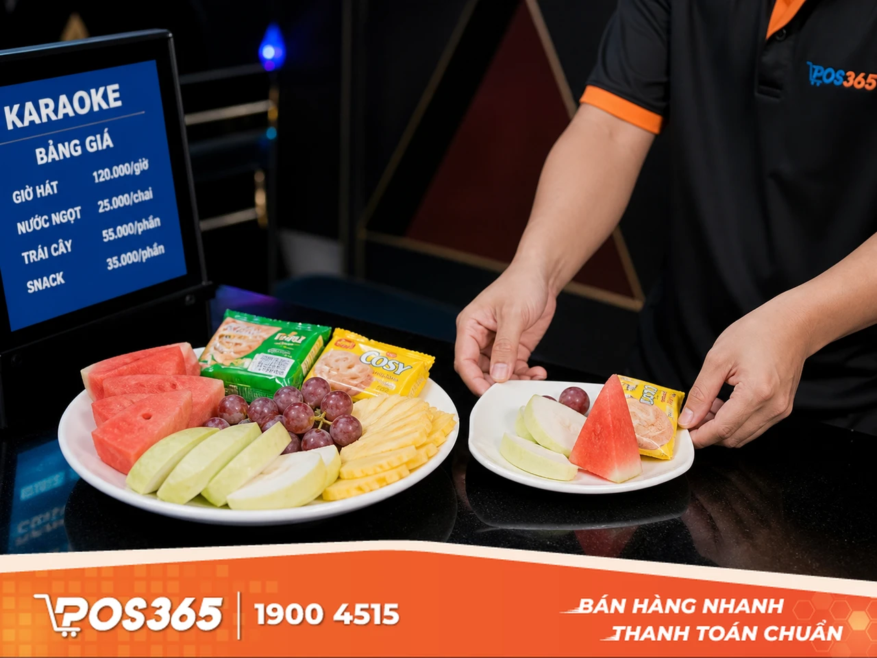 Bớt xén định lượng đồ ăn (trái cây, đĩa mồi)