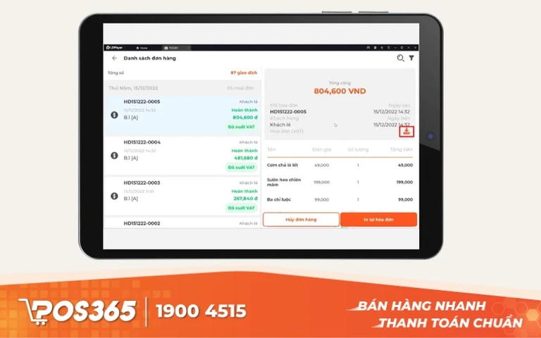 Bước 4. Xuất và in hóa đơn điện tử