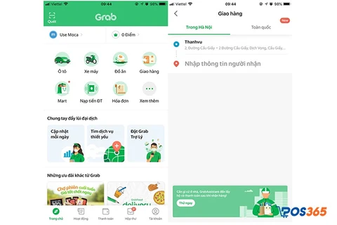 đặt ship cod grab đơn giản