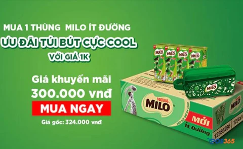  C&aacute;c chương tr&igrave;nh khuyến m&atilde;i của Milo