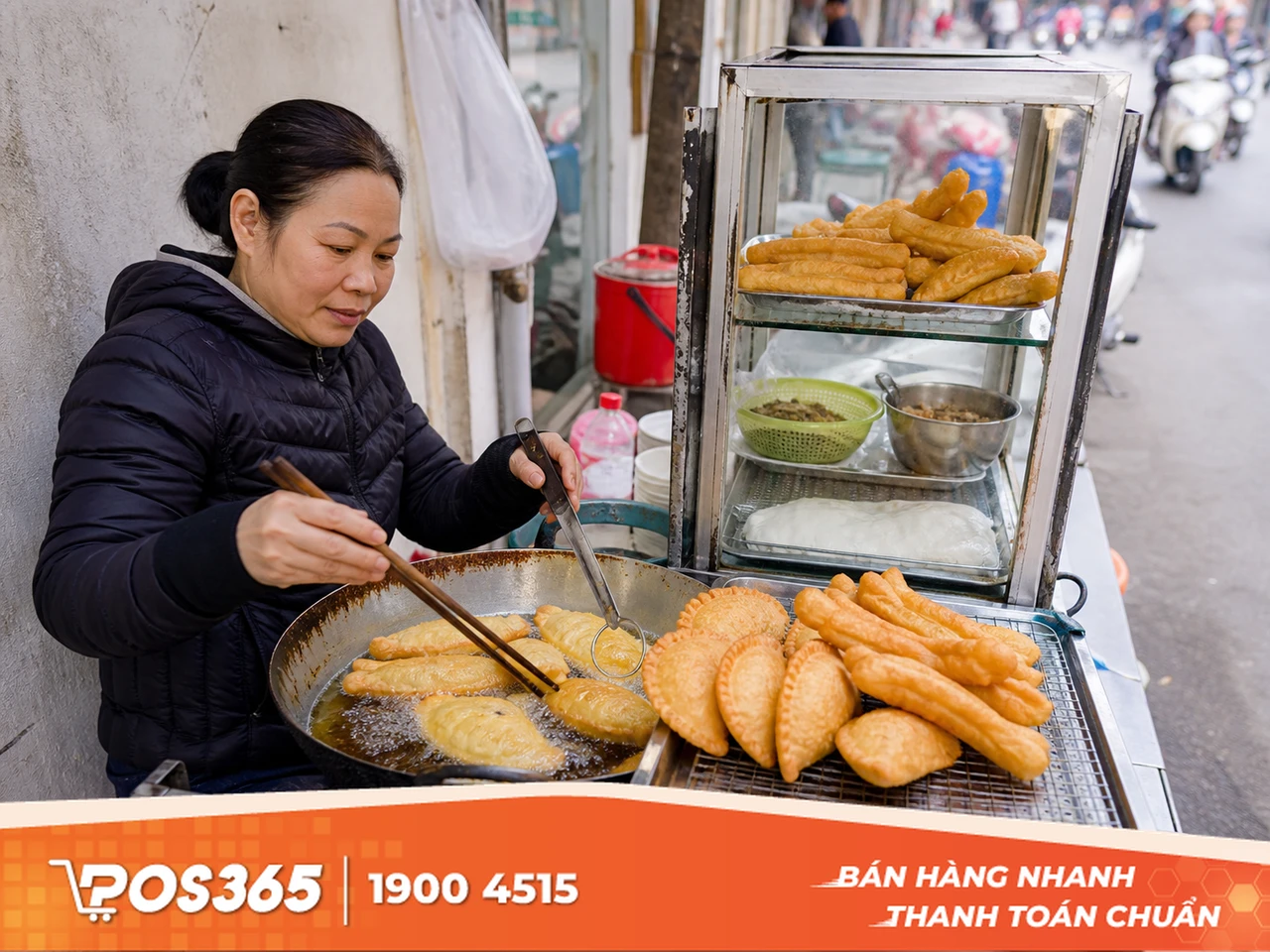 Các loại bánh chiên như bánh gối và quẩy