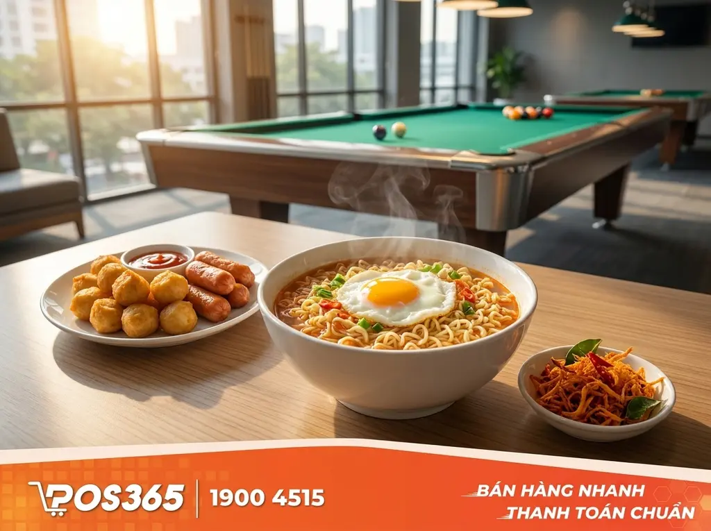 Các món ăn nhanh tiện lợi, chống đói và an toàn cho bàn bida