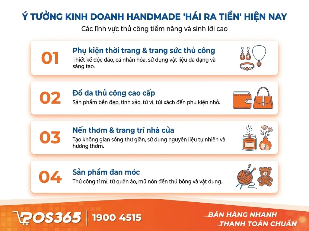 Các ý tưởng kinh doanh đồ handmade hái ra tiền hiện nay