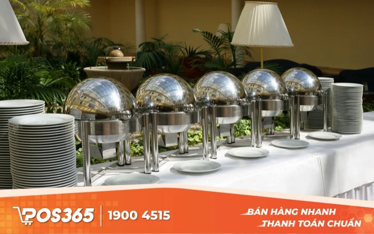 Cách bố trí món ăn buffet