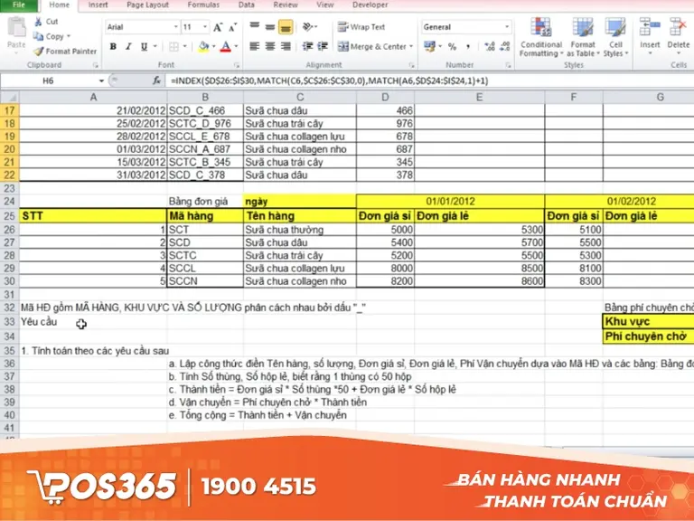 Cách quản lý doanh thu bằng excel