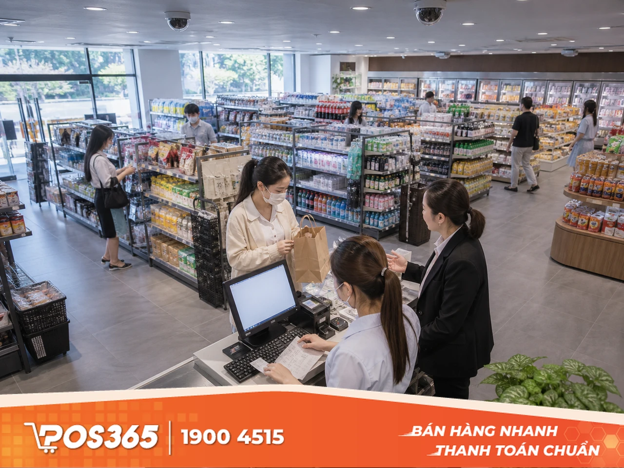 Camera IP đồng bộ phần mềm POS