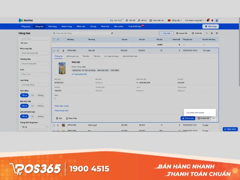 Cập nhật và chỉnh sửa thông tin