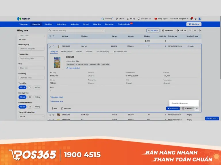 Cập nhật và chỉnh sửa thông tin