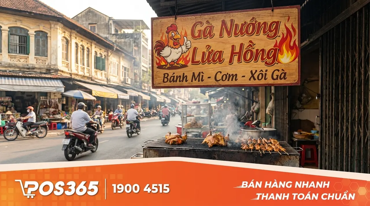Mẫu biển vẫy quán chân gà nướng