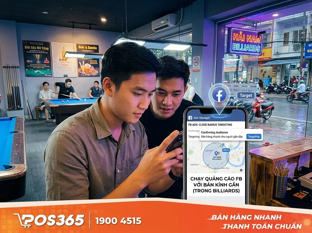 Chạy quảng cáo Facebook Ads khoanh vùng bán kính gần